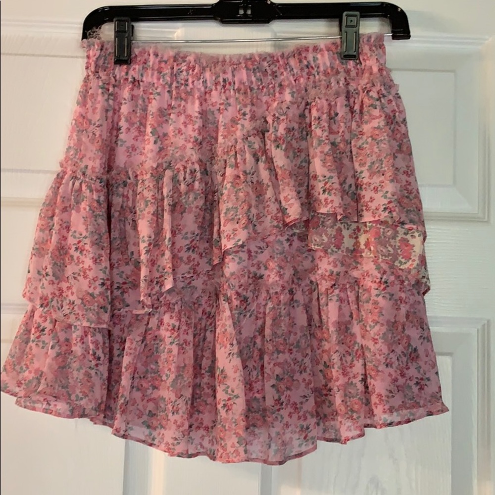 Loveshack Fancy floral mini skirt
